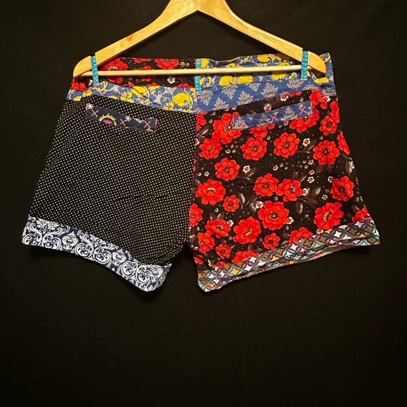 Boom Shankar Patchwork Shorts Size 16 - Picture 2 of 8